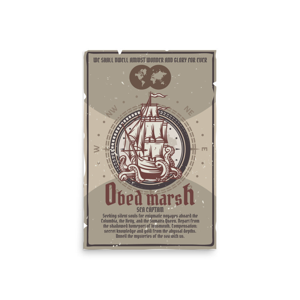 Obed Marsh Kapitän zur See Innsmouth Poster