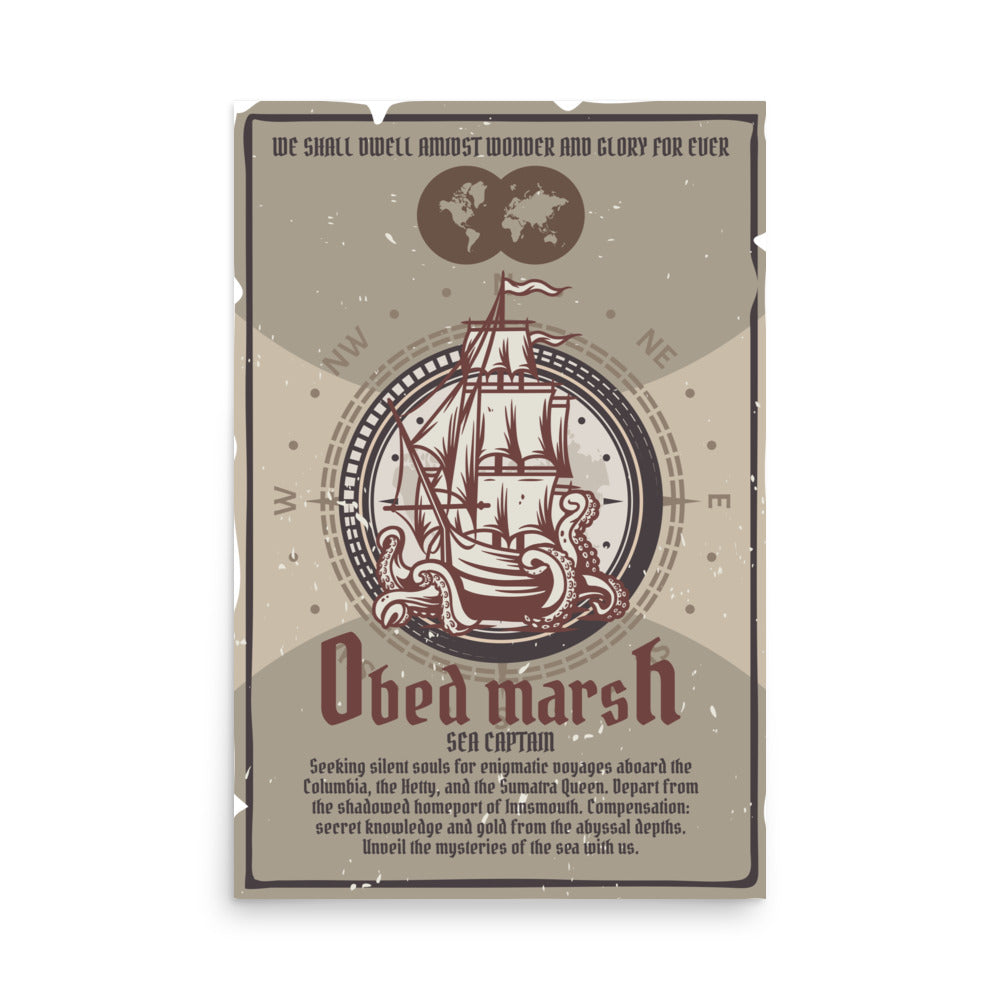 Obed Marsh Kapitän zur See Innsmouth Poster