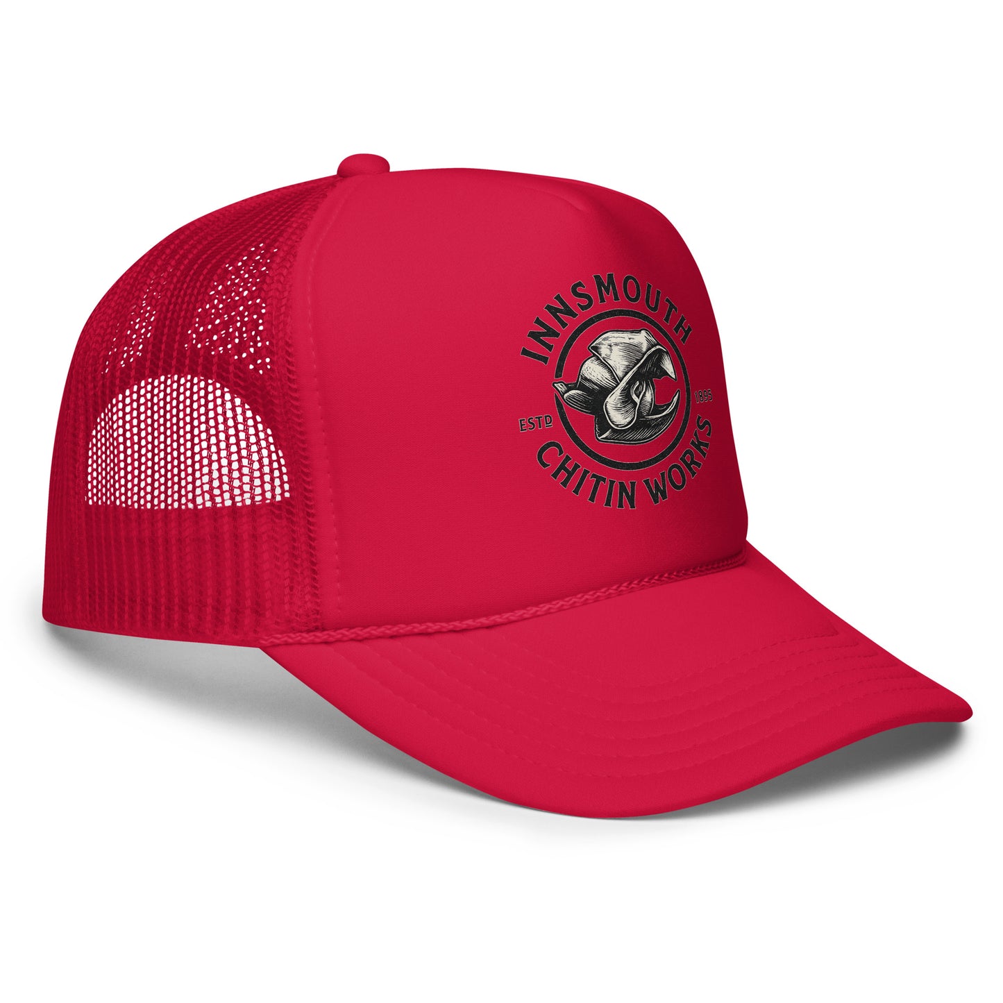 Innsmouth Chitin Works – Trucker-Mütze aus Schaumstoff mit einfarbigem Vintage-Logo
