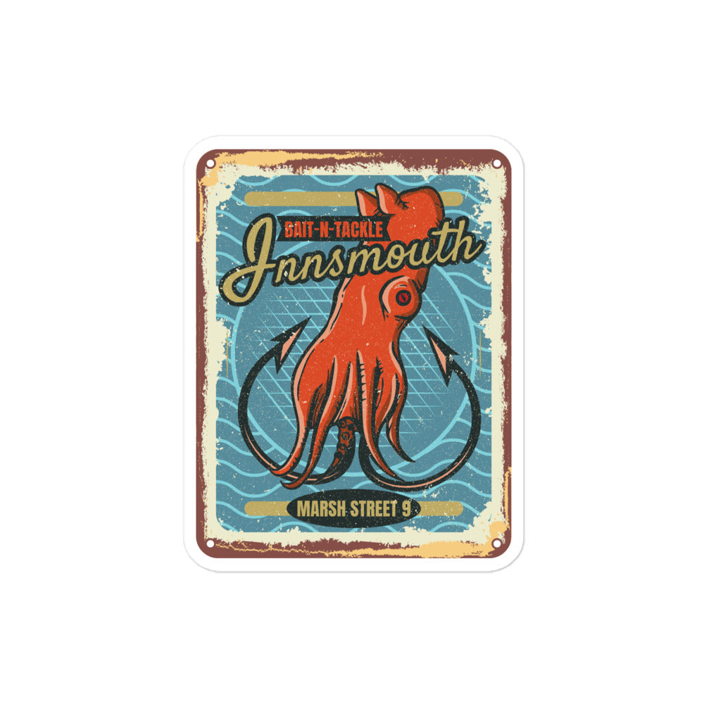 Innsmouth Bait and Tackle Fishing Lovecraft Blasenfreie Aufkleber