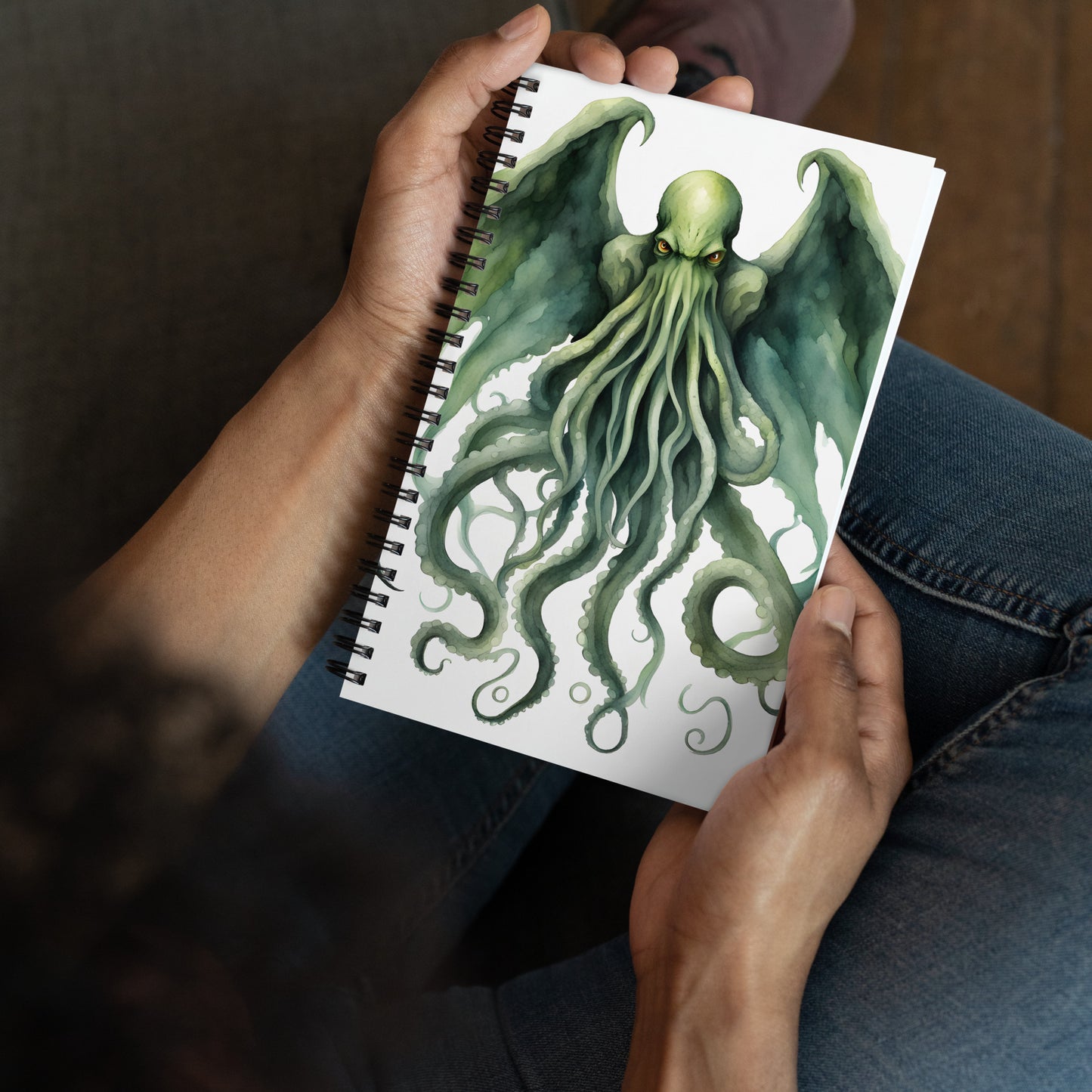 Cthulhu Aquarell Malerei Spirale Notizbuch