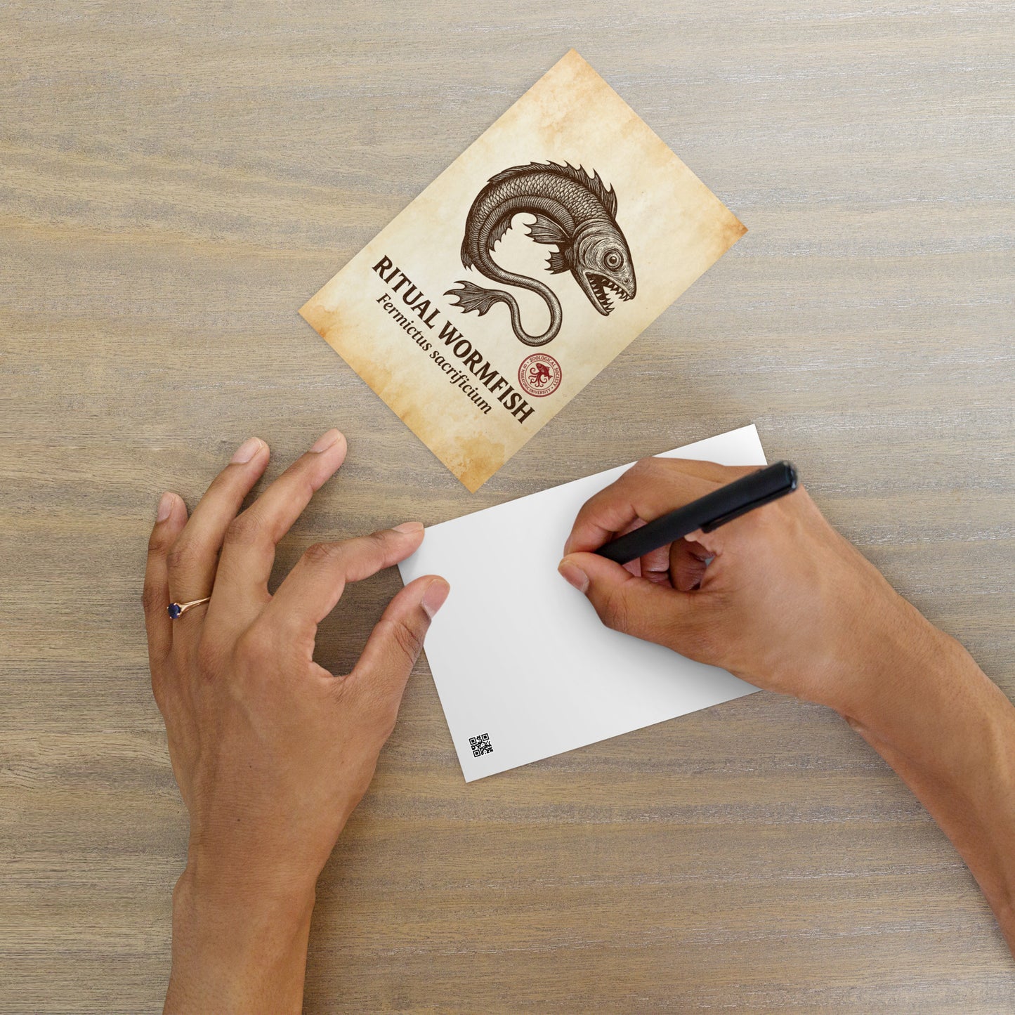 Ritual Wormfish - Lovecraftian biology Standard Postcard