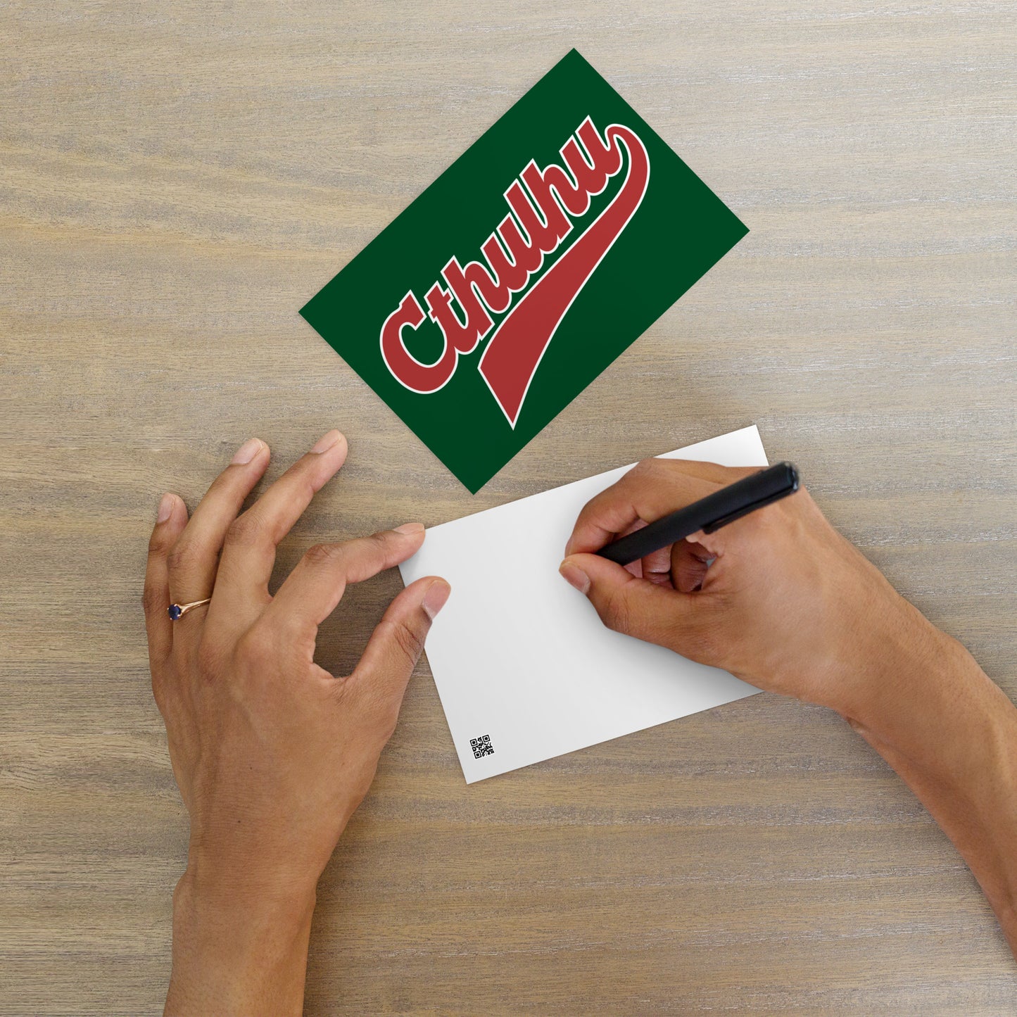 Cthulhu League Script – Vintage Eldritch Lettering Standard Postcard