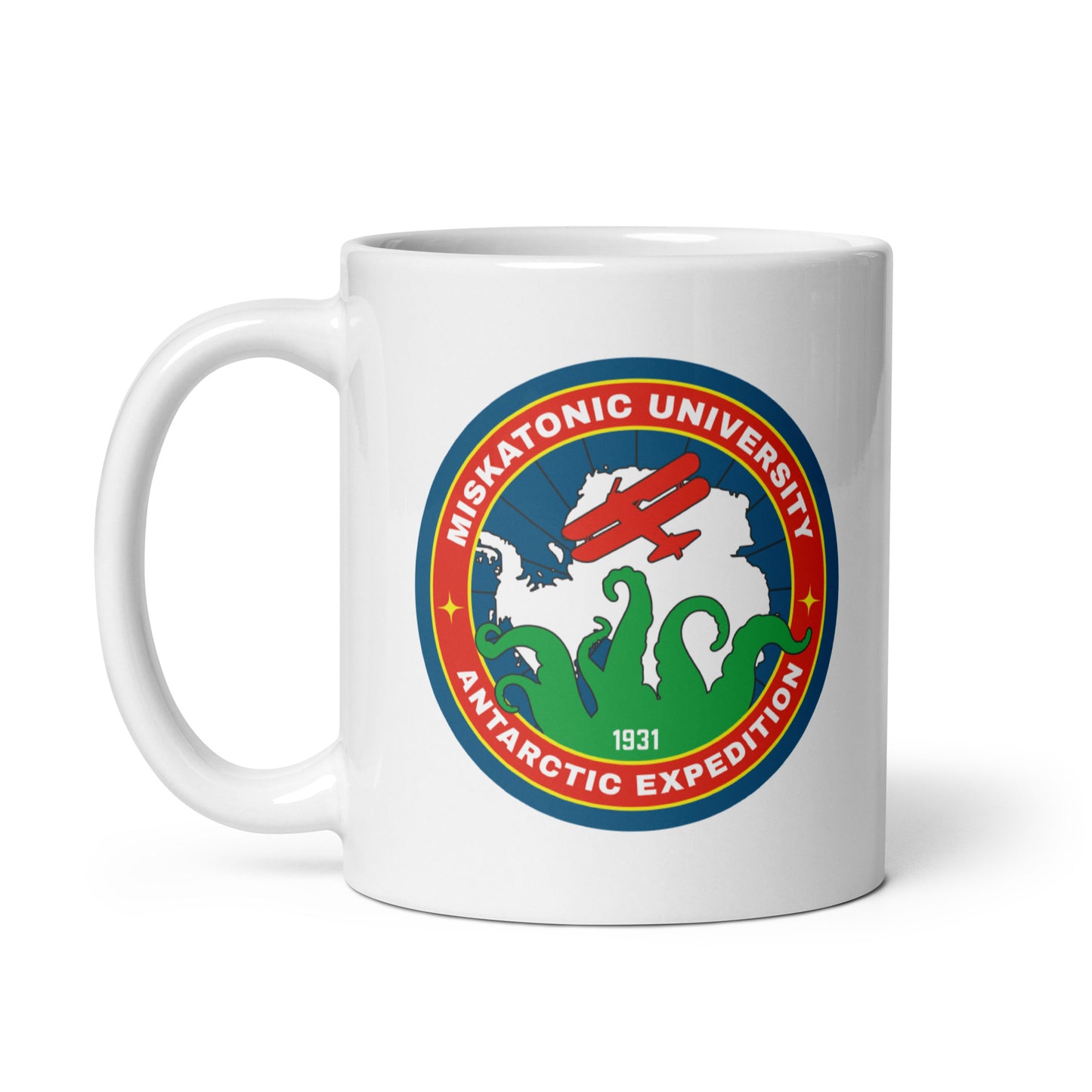 Antarktisexpedition der Miskatonic University, weiß glänzende Tasse