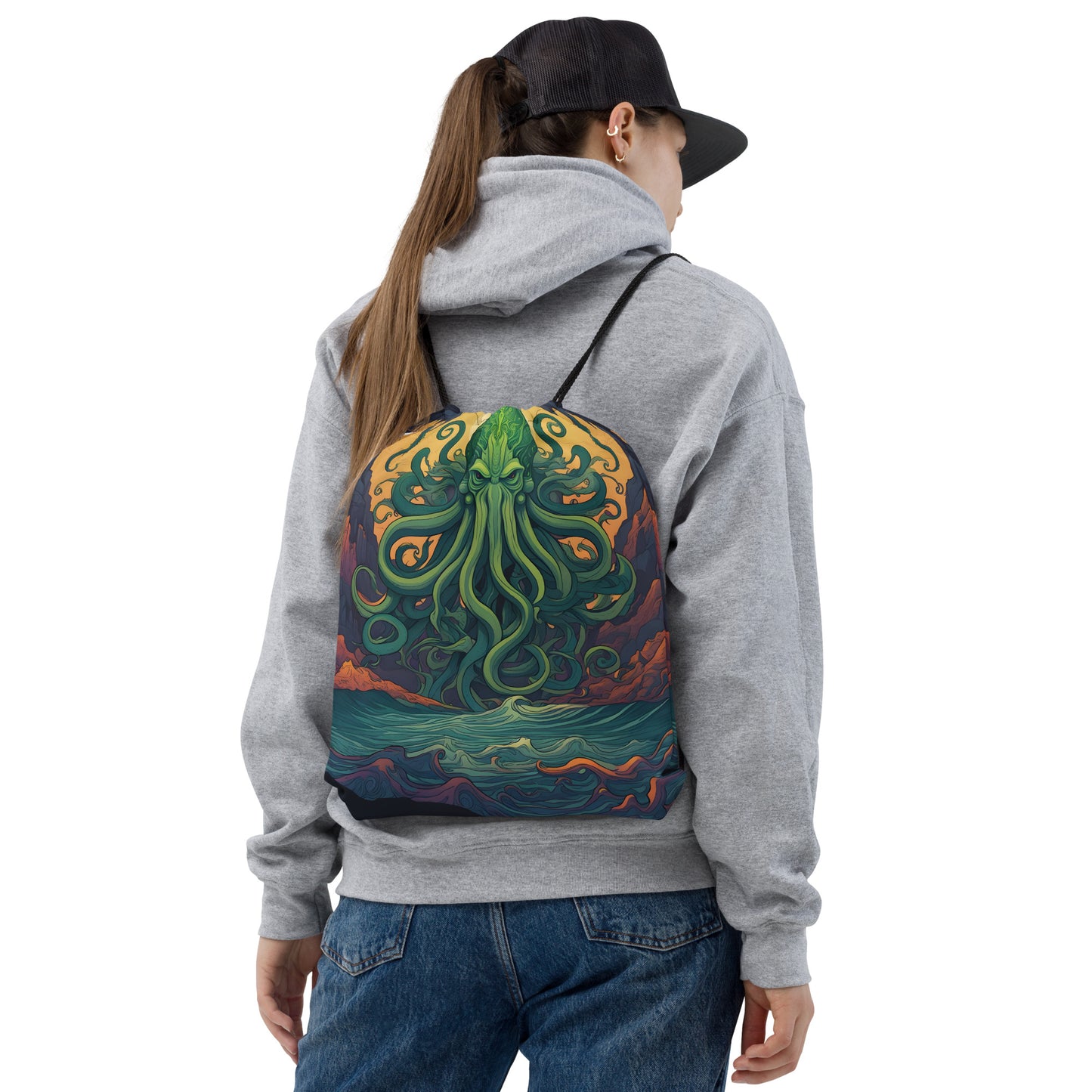 Simbolismo místico de Cthulhu Mochila saco