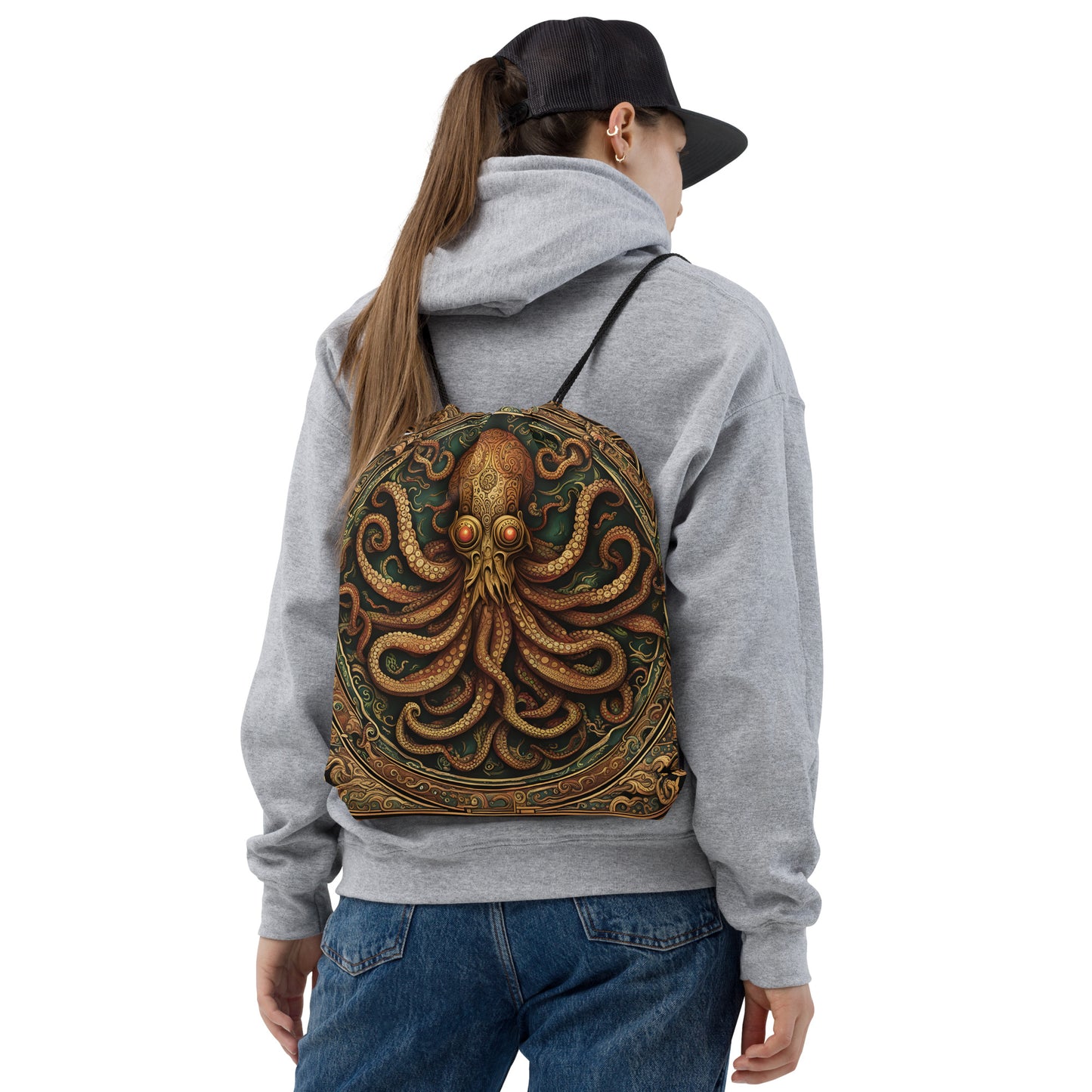 Códice Mesoamericano de Cthulhu Mochila con cordón