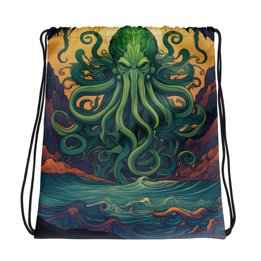 Cthulhu Mystical Symbolism Drawstring bag