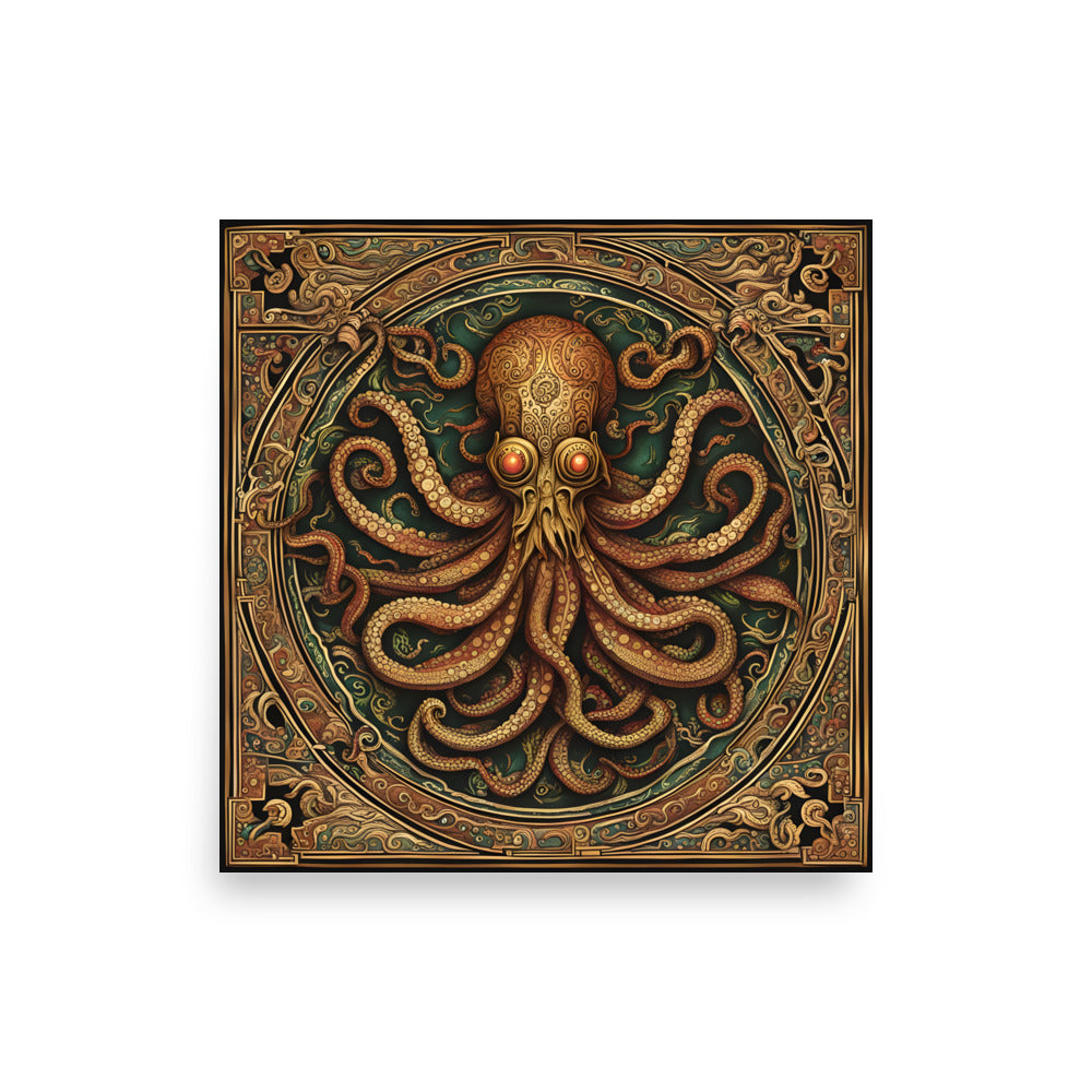 Cthulhu Mesoamerican Codex Poster