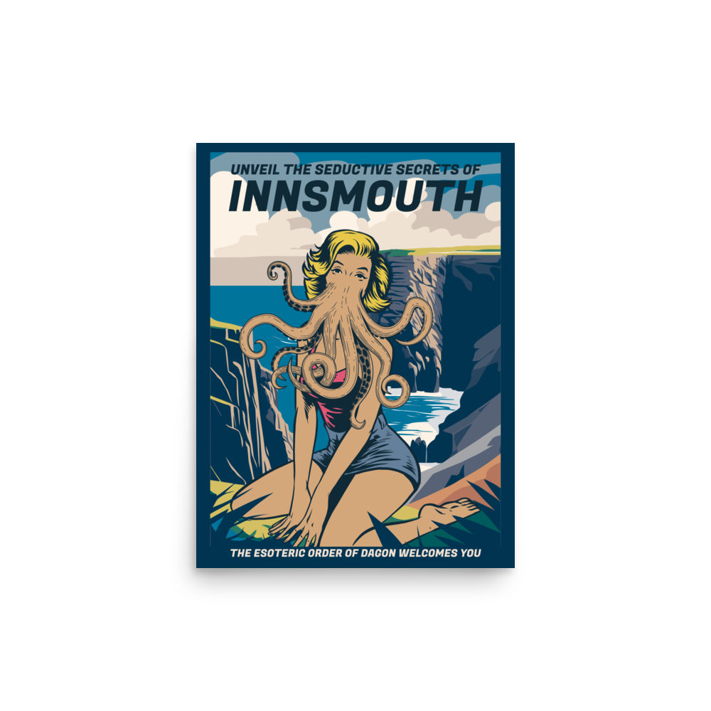 Póster de viaje de Innsmouth Pin-up Cthulhu Lovecraft Póster