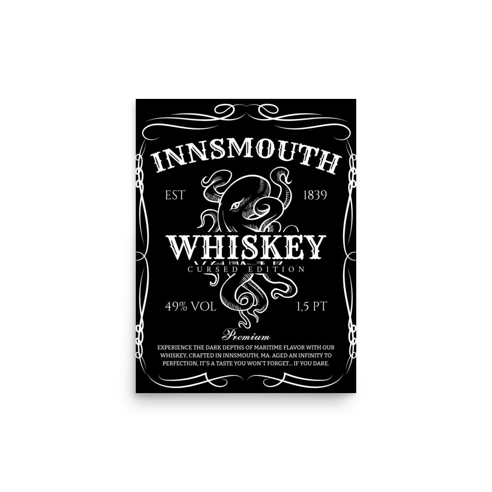 Etiqueta de whisky de Innsmouth Lovecraft Póster