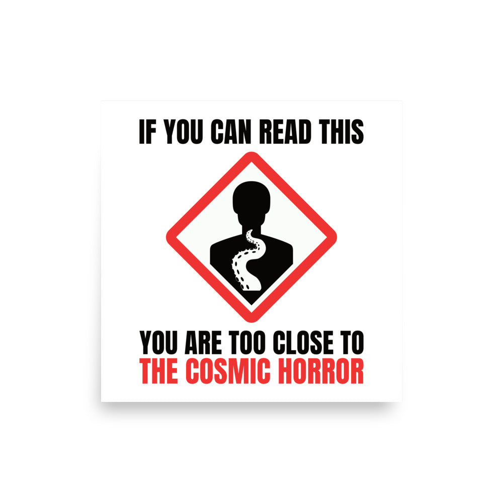 Warning Cosmic Horror Cthulhu Lovecraft Poster