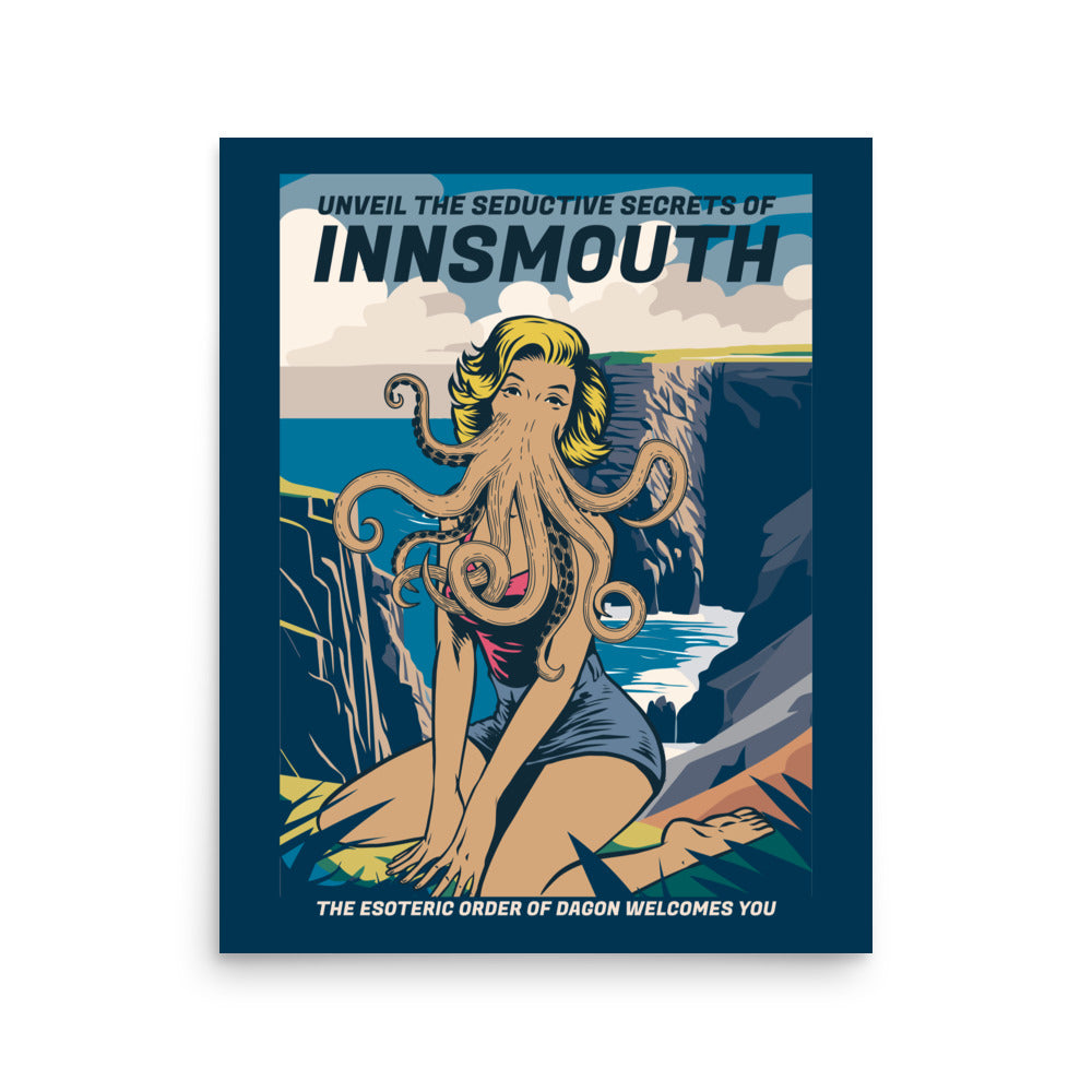 Póster de viaje de Innsmouth Pin-up Cthulhu Lovecraft Póster