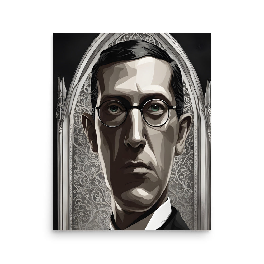 Portrait gothique de Lovecraft Poster