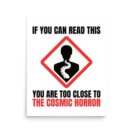 Warning Cosmic Horror Cthulhu Lovecraft Poster