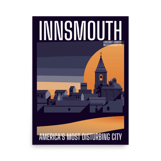 Póster de viaje vintage de Innsmouth Lovecraft Póster