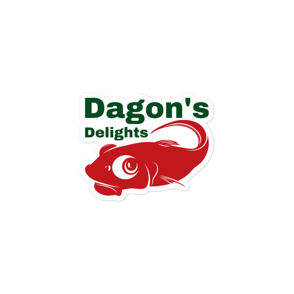 Dagon's Delights Mariscos Pegatinas sin burbujas