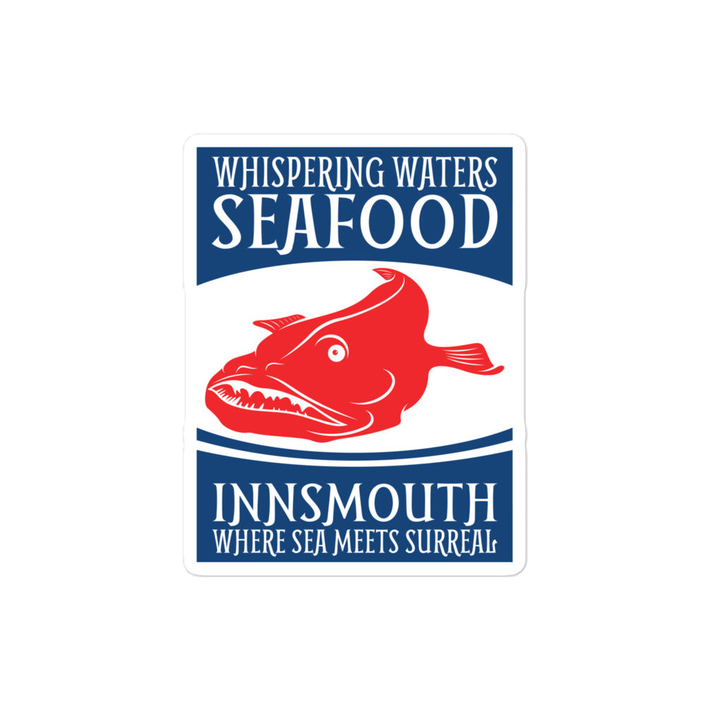 Whispering Waters Seafood Innsmouth Pegatinas sin burbujas