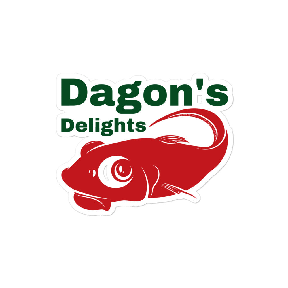 Dagon's Delights Mariscos Pegatinas sin burbujas