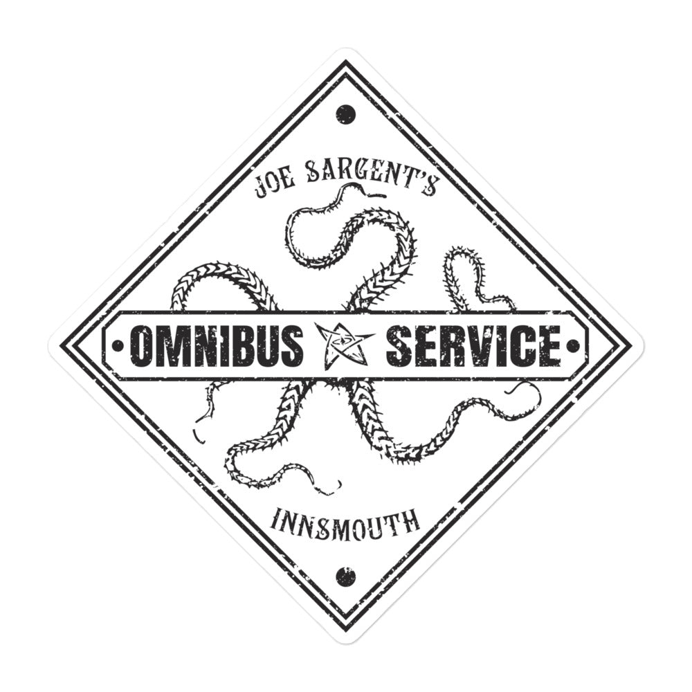 Innsmouth Bus Service Joe Sargent Pegatinas sin burbujas