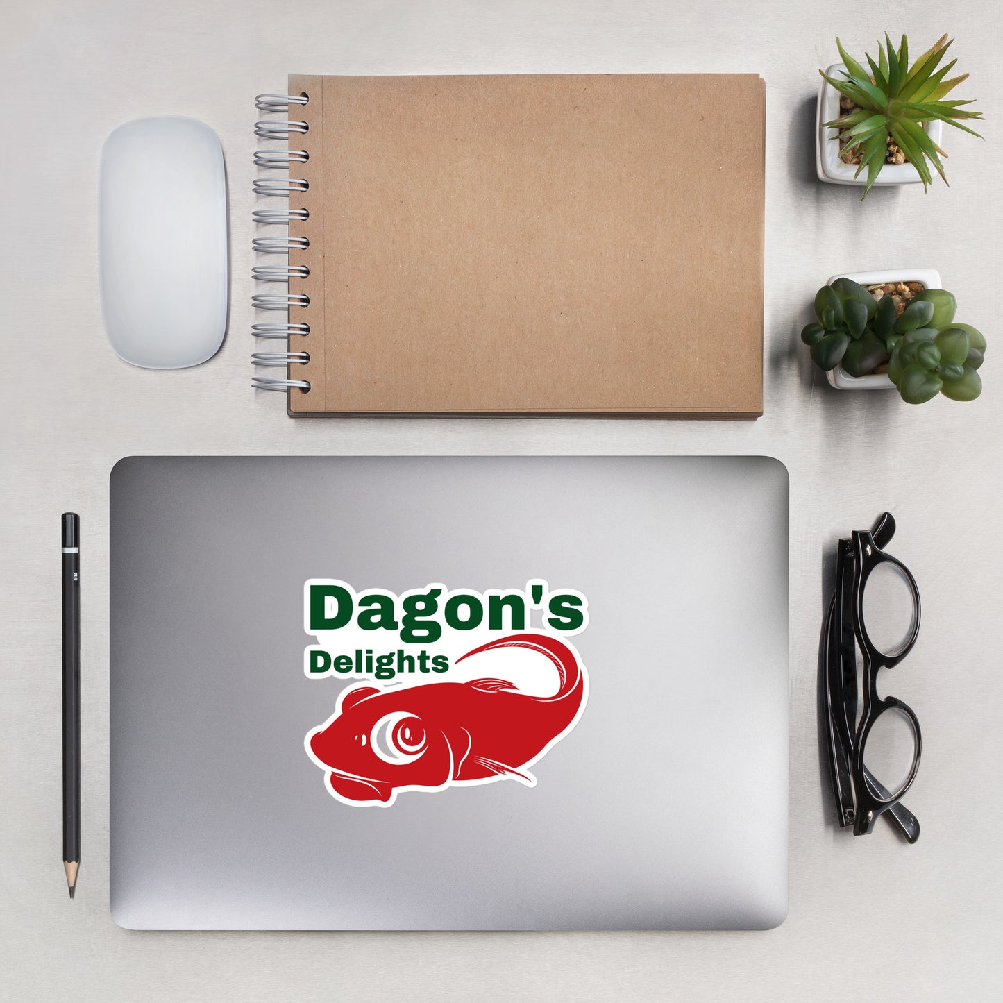 Dagon's Delights Mariscos Pegatinas sin burbujas