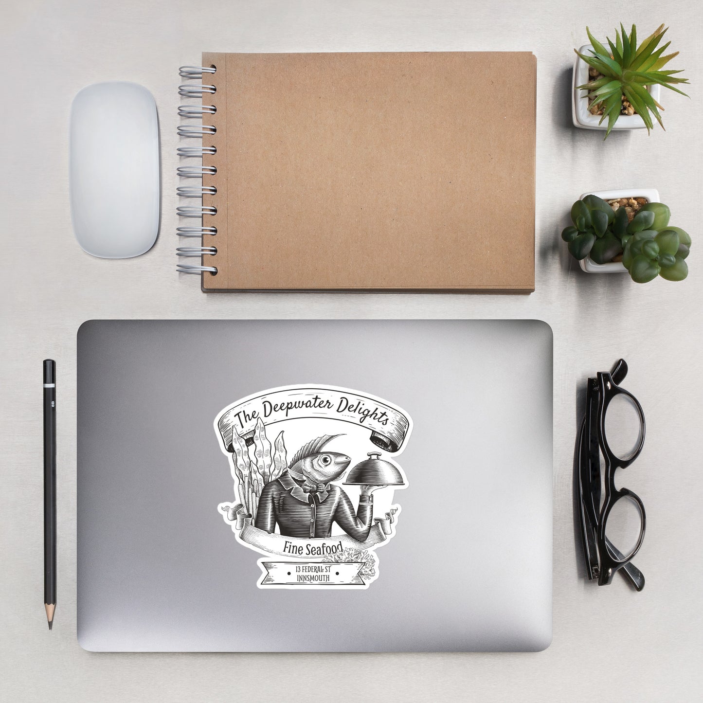 Innsmouth Lovecraft Seafood Restaurant Blasenfreie Aufkleber