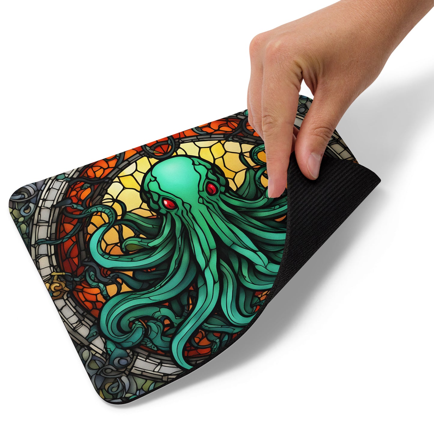 Cthulhu Stained Glass Mouse pad