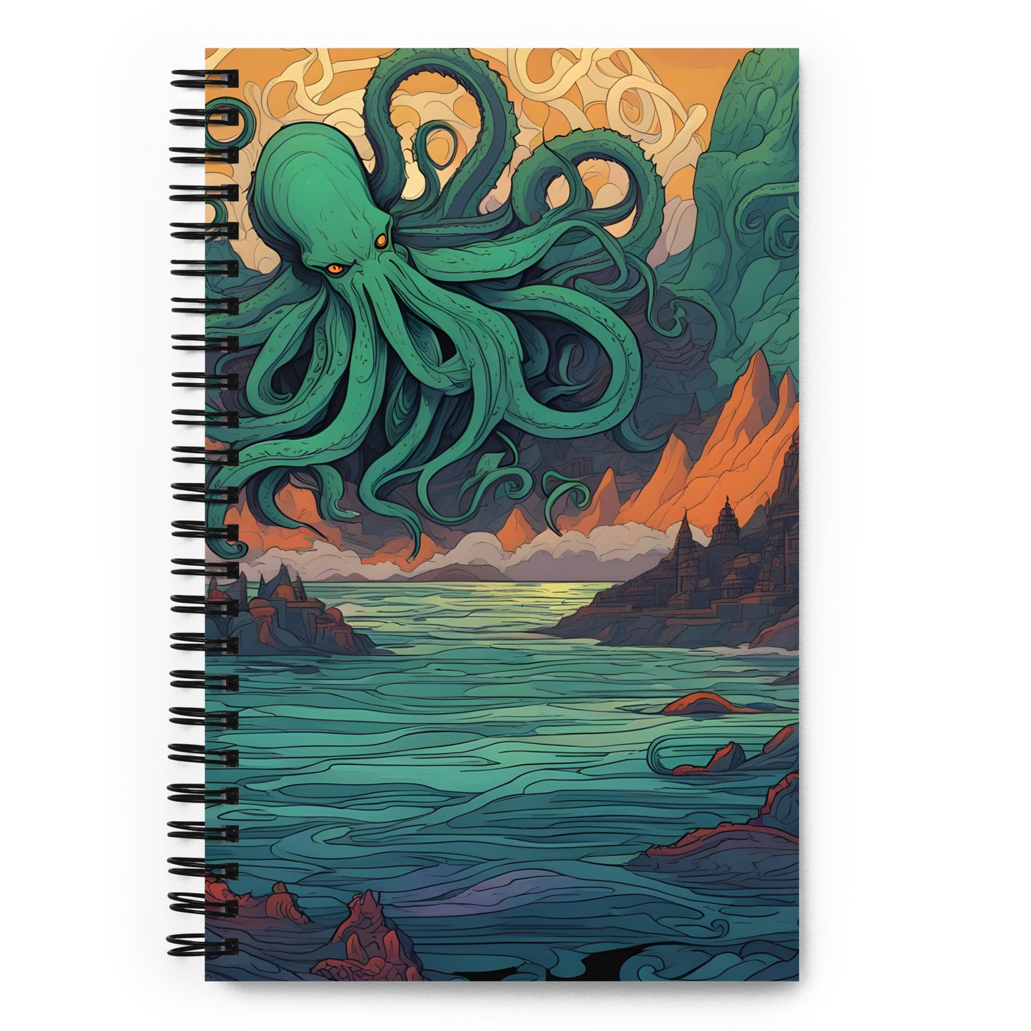 Cthulhu Mystical Symbolism Spiral notebook