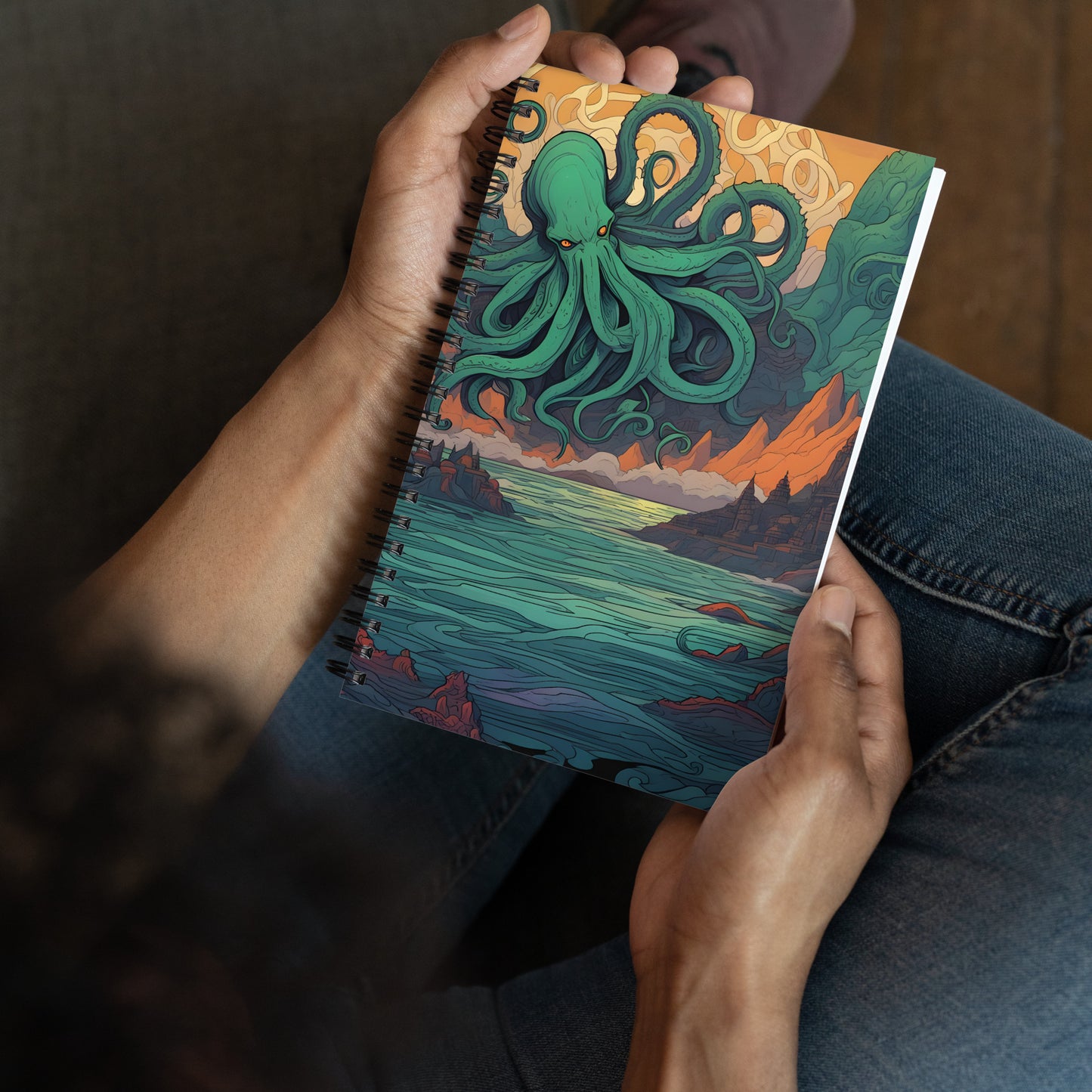 Cthulhu Mystical Symbolism Spiral notebook