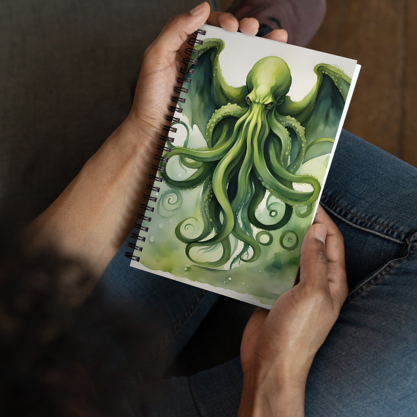 Cthulhu Pintura A La Acuarela Cuaderno De Espiral