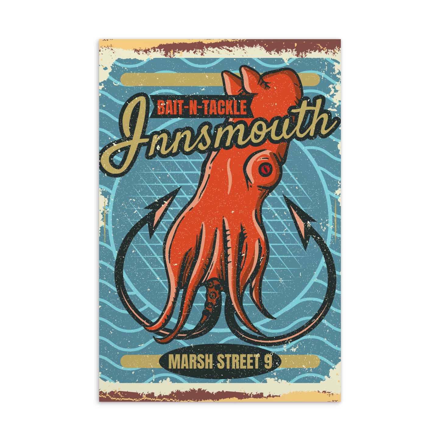 Innsmouth Bait and Tackle Fishing Lovecraft Standard Postcard