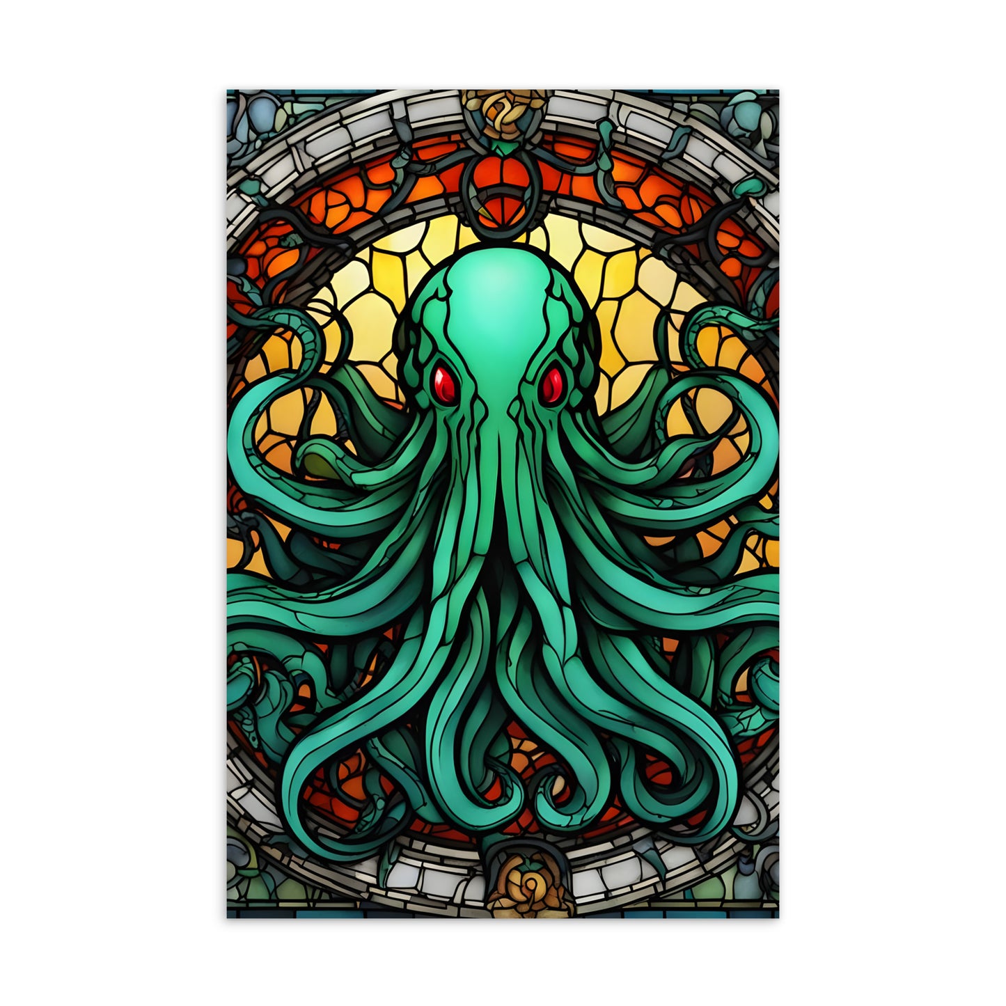 Cthulhu Stained Glass Standard Postcard