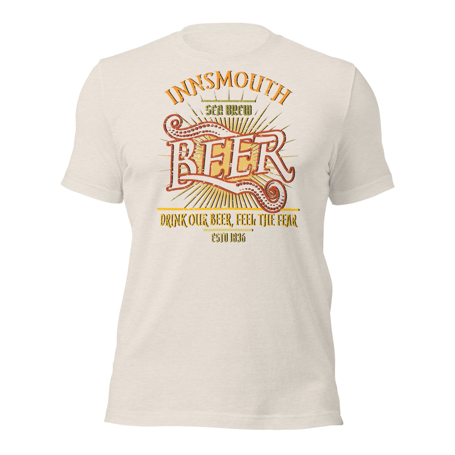 Innsmouth Beer Label Lovecraft T-shirt unisexe