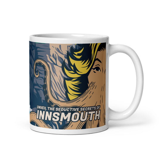 Taza Innsmouth Woman Cthulhu Travel White brillante