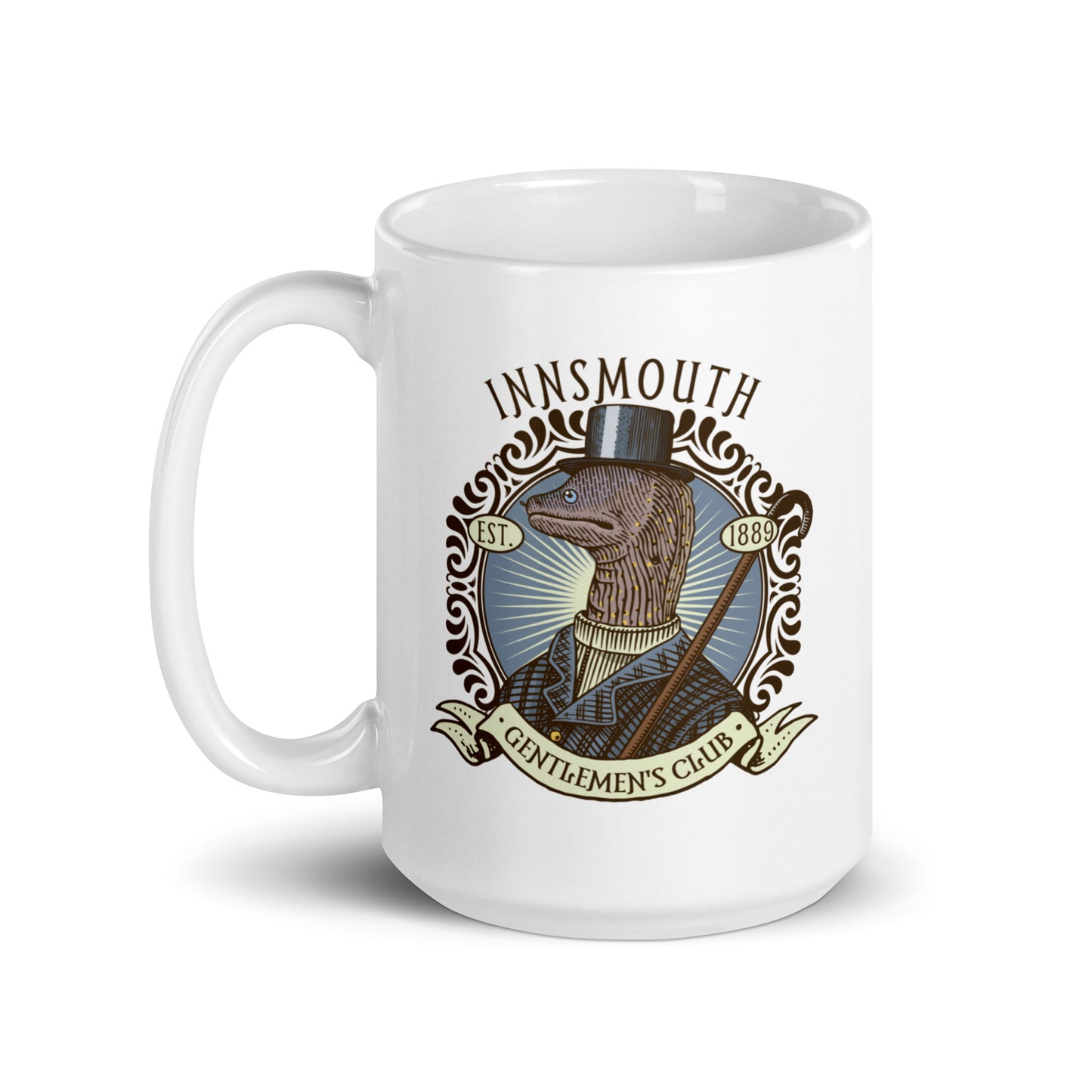 The Shadow over Innsmouth Lovecraft Moray Gentleman White glossy mug